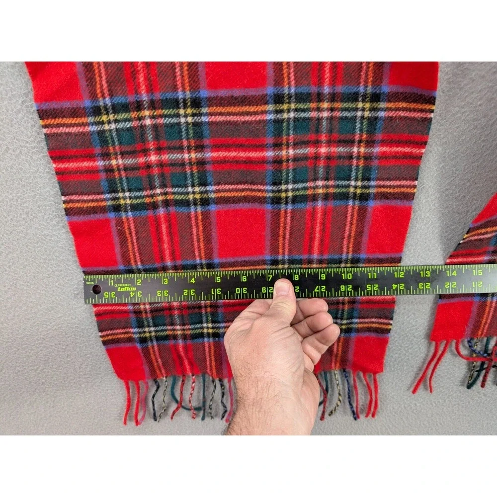 Phenix Holiday Christmas Tartan Plaid Cashmere Unisex Scarf w/ Fringe‎ 58